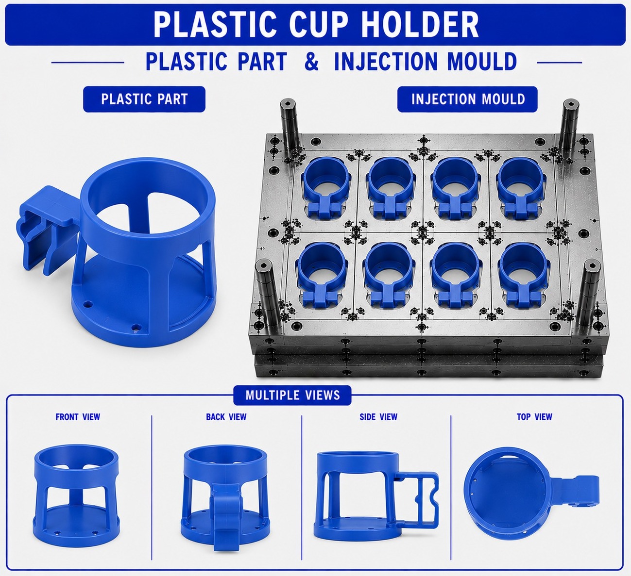 Plastic Cup Holder Mould and Moulding Service